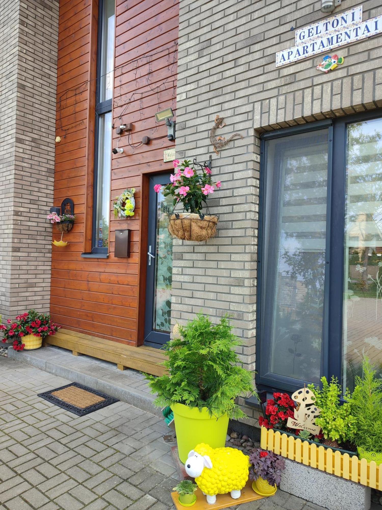 Geltoni apartamentai Palanga Bagian luar foto